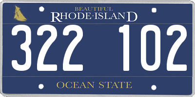 RI license plate 322102