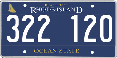 RI license plate 322120
