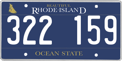 RI license plate 322159