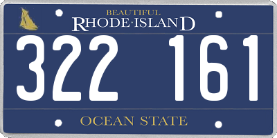 RI license plate 322161