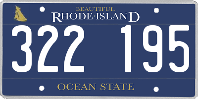 RI license plate 322195
