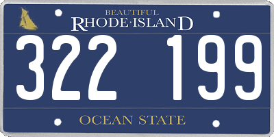 RI license plate 322199