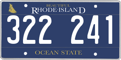 RI license plate 322241