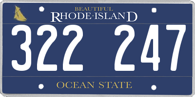 RI license plate 322247