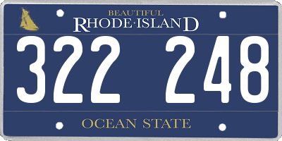 RI license plate 322248