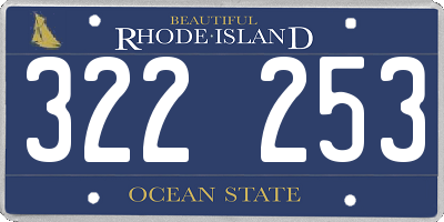 RI license plate 322253