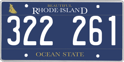 RI license plate 322261