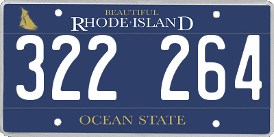 RI license plate 322264