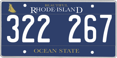RI license plate 322267