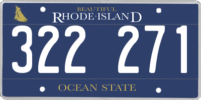 RI license plate 322271