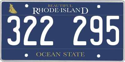 RI license plate 322295