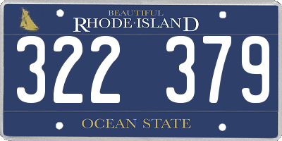 RI license plate 322379