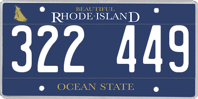RI license plate 322449