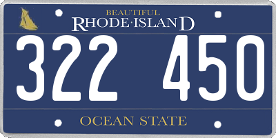 RI license plate 322450