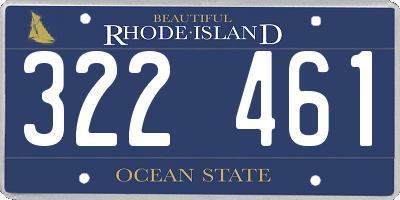 RI license plate 322461