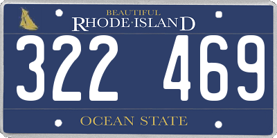 RI license plate 322469