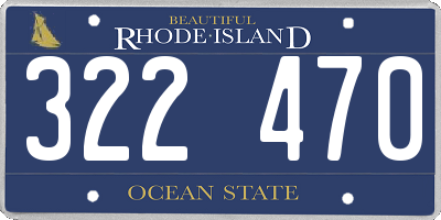 RI license plate 322470