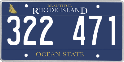 RI license plate 322471