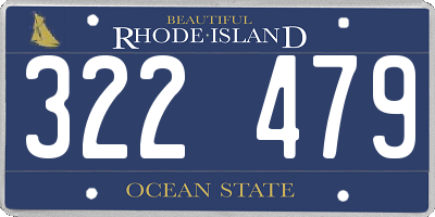 RI license plate 322479