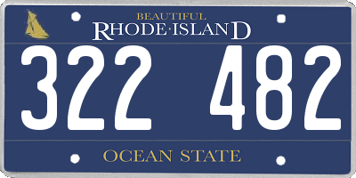 RI license plate 322482