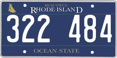RI license plate 322484