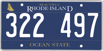 RI license plate 322497