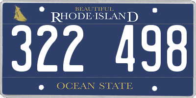 RI license plate 322498
