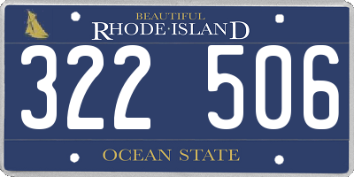 RI license plate 322506