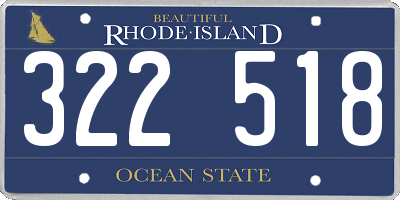 RI license plate 322518