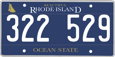 RI license plate 322529