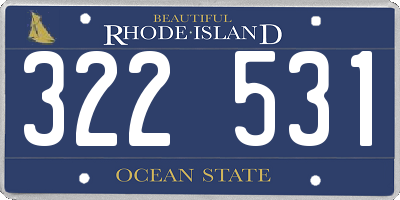 RI license plate 322531