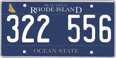 RI license plate 322556