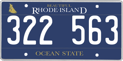 RI license plate 322563