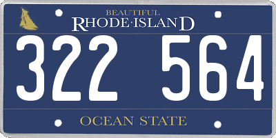 RI license plate 322564