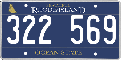 RI license plate 322569