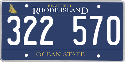 RI license plate 322570