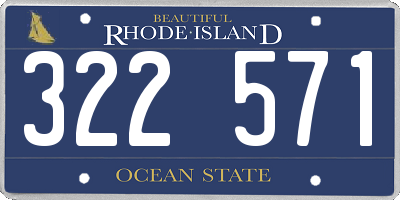 RI license plate 322571