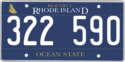RI license plate 322590