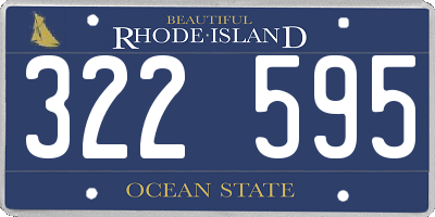 RI license plate 322595