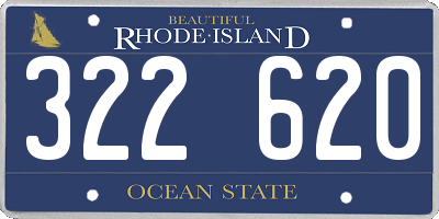 RI license plate 322620