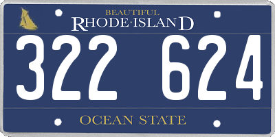 RI license plate 322624