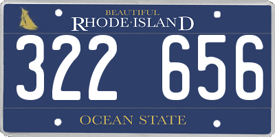 RI license plate 322656