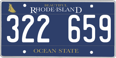 RI license plate 322659