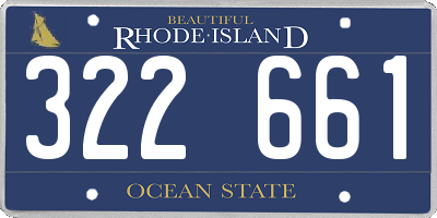 RI license plate 322661