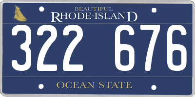 RI license plate 322676