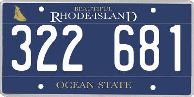 RI license plate 322681