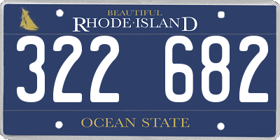 RI license plate 322682