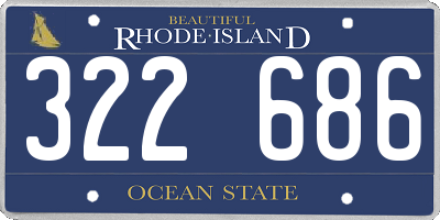 RI license plate 322686