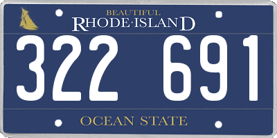 RI license plate 322691