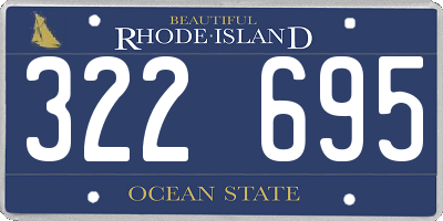 RI license plate 322695